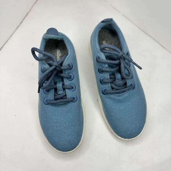 Allbirds Womens All Wool Runner WR Pebble Teal (White Sole) 
Sz 6 blue - Picture 2 of 7